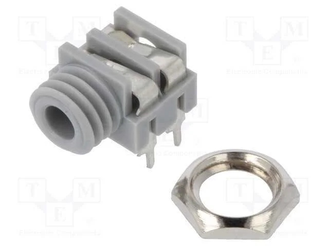 Tomada, Jack 3,5mm, Fêmea, Mono, Faixas: 2, Angulares 90, Tht, S6