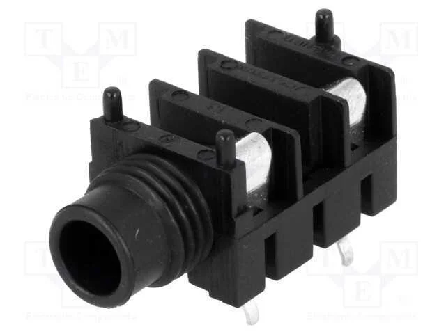 Tomada, Jack 6,3mm, Fêmea, Mono, Faixas: 2, Angulares 90, Tht, S1