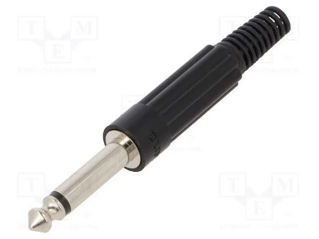 Ficha, Jack 6,3mm, Macho, Mono, Faixas: 2, Simples, com Cabo, Solda