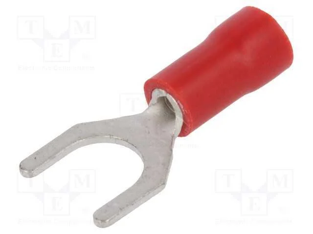 Terminal: terminal forquilha, M6, : 6,4mm, 0,5÷1m.