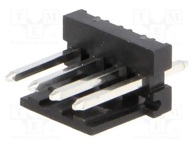 Tomada, fio-placa, macho, PIN: 4, 3,96mm, THT, MA.