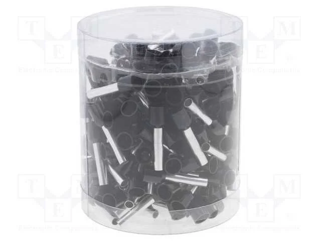 Conjunto: terminais tipo pino tubular, isolada, 6.