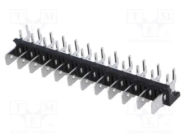 Conetor: Listel de Conectores, 6,3mm, Tht, 250v, Angulares 90