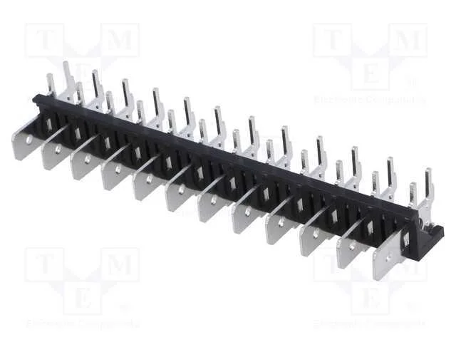 Conetor: Listel de Conectores, 6,3mm, Tht, 250v, Angulares 90