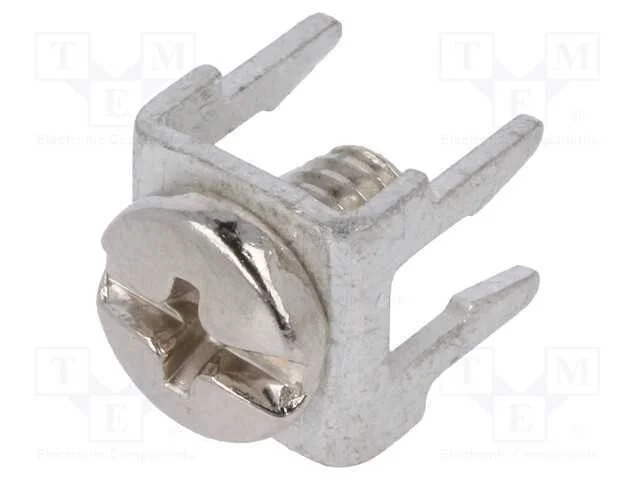 Conetor: Terminal Parafusado, de Baixo Perfil, Preta, 7x5mm