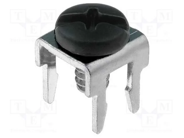 Conetor: Terminal Parafusado, de Baixo Perfil, Preta, 7x5mm