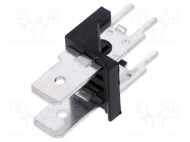 Conetor: Listel de Conectores, 6,3mm, Tht, 250v, Simples, Faixas: 2