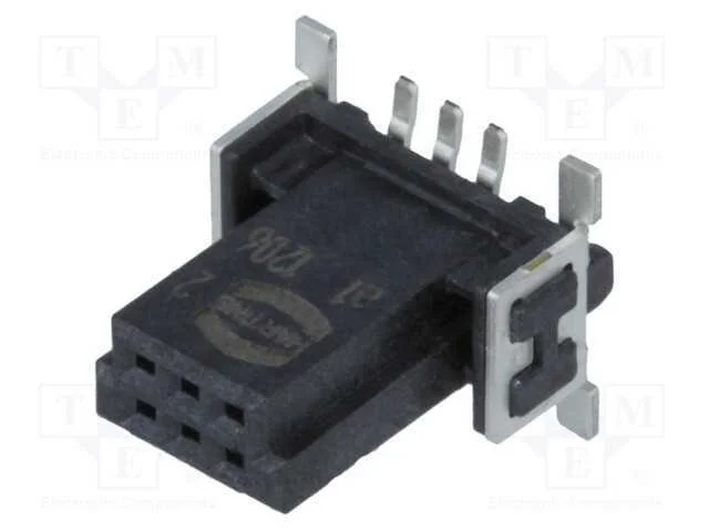 Conector: Placa-Placa, Fêmea, Pin: 6, 1,27mm, Har-Flex, -55÷125c