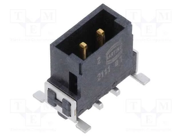 Conector: Placa-Placa, Macho, Pin: 2, 2,54mm, Har-Flex Power, 25a