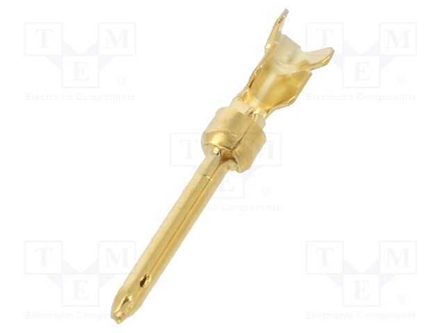 Contacto, macho, latão, dourado, 0,2÷0,6mm2, 24AW.