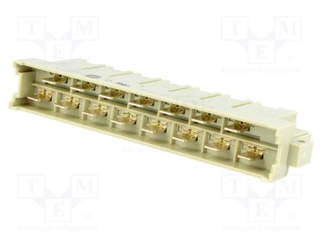 Tomada, Din 41612, Tipo H, Macho, Pin: 15, Conectores 6,3mm, 15a