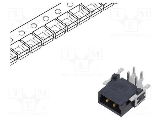 Conector: Placa-Placa, Macho, Pin: 2, 2,54mm, Har-Flex Power, 29a