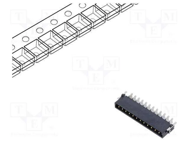 Conector: Placa-Placa, Macho, Pin: 12, 2,54mm, Har-Flex Power