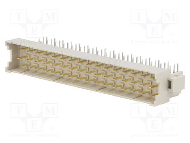 Tomada, Din 41612, Tipo F, Macho, Pin: 48, D+B+Z, Tht, Angulares 90