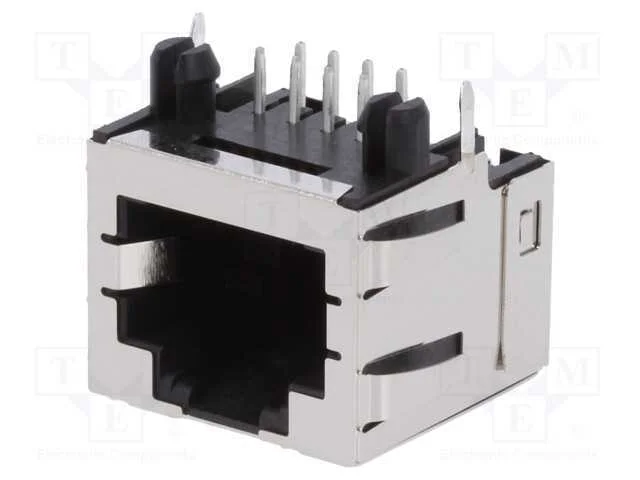 Tomada, RJ45, PIN: 8, Cat: 3, blindadas,de perfil.