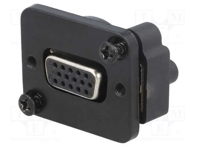 Passo: conector D-Sub, preta, norma XLR, 19x24mm