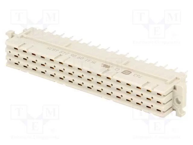Ficha, DIN 41612, tipo F, fêmea, PIN: 48, d+b+z, .