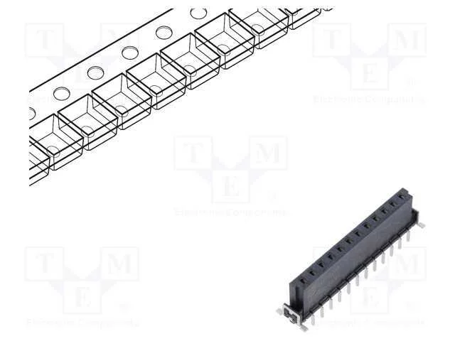 Conector: Placa-Placa, Fêmea, Pin: 12, 2,54mm, Har-Flex Power