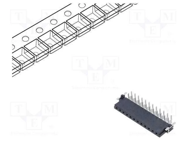 Conector: Placa-Placa, Fêmea, Pin: 12, 2,54mm, Har-Flex Power