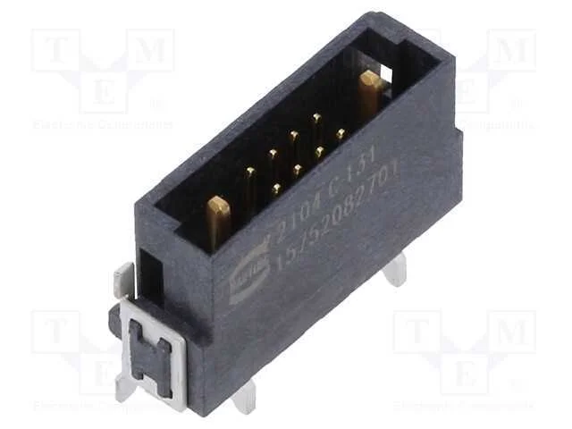 Conector: Placa-Placa, Macho, Pin: 10(2+8), Har-Flex Hybrid