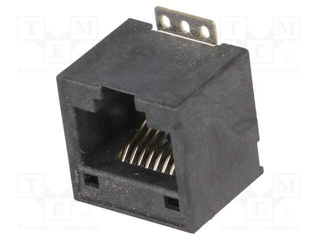 Tomada, RJ45, PIN: 8, dourado, Sistema: 8p8c, SMT.