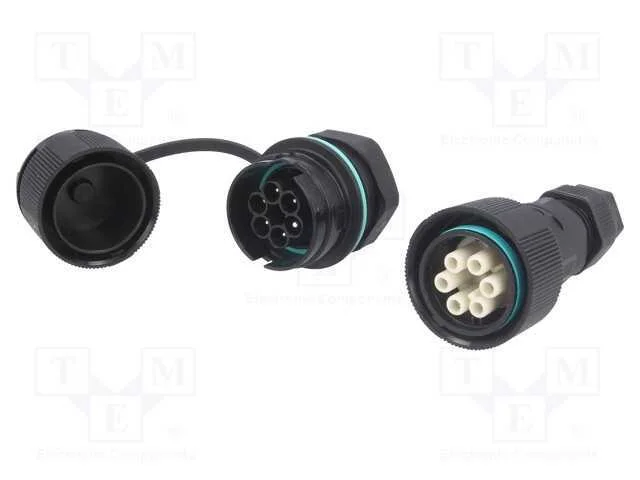 Conector: de alimentação, terminal parafusado, ma.