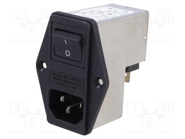 Conector: de alimentação, tomada, macho, 2A, 250V.