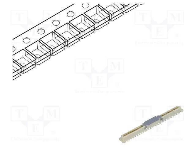 Conector: Placa-Placa, Pin: 120, 0,8mm, H: 3,7mm, Bergstak, 0,8a