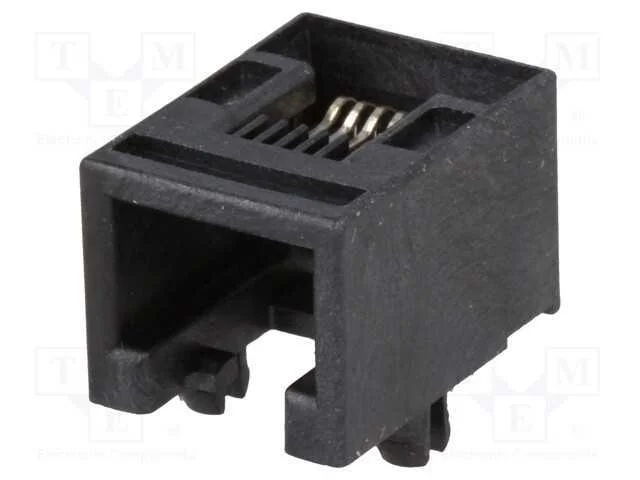 Tomada, RJ12, PIN: 6, Cat: 3, de perfil baixo, Si.