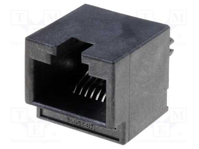 Tomada, RJ45, PIN: 8, Cat: 3, dourado, Sistema: 8.