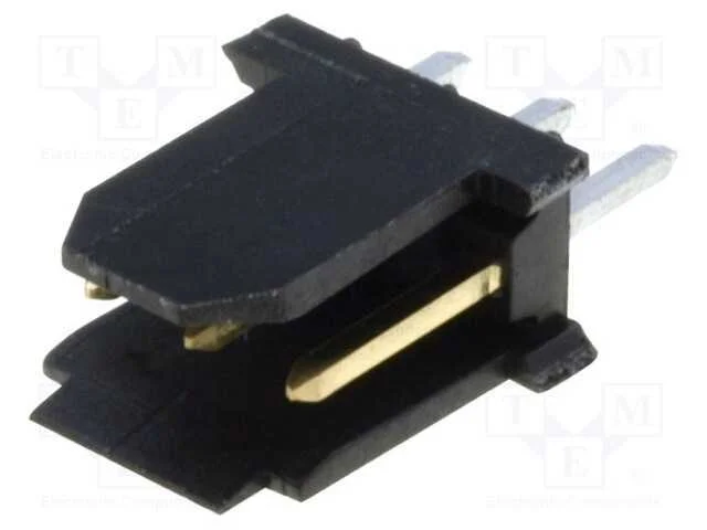 Tomada, fio-placa, macho, PIN: 3, 2,54mm, THT, Du.