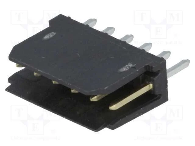 Tomada, fio-placa, macho, PIN: 6, 2,54mm, THT, Du.