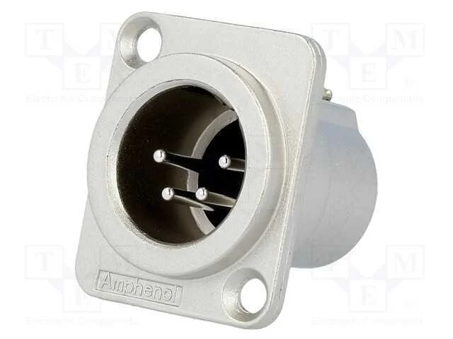 Tomada, Xlr, Macho, Pin: 4, Simples, Contactos Torneados, Solda