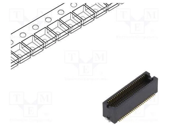 Conector: Placa-Placa, Macho, Pin: 50, 0,5mm, H: 4,3mm, Df12n, Smt