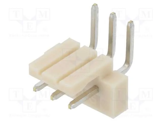 Fio-placa, tomada, macho, DF1, 2,5mm, PIN: 3, THT.