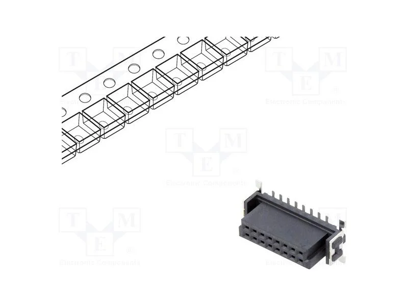 Conector: Placa-Placa, Fêmea, Pin: 16, 1,27mm, -55÷125c, Ul94v-0