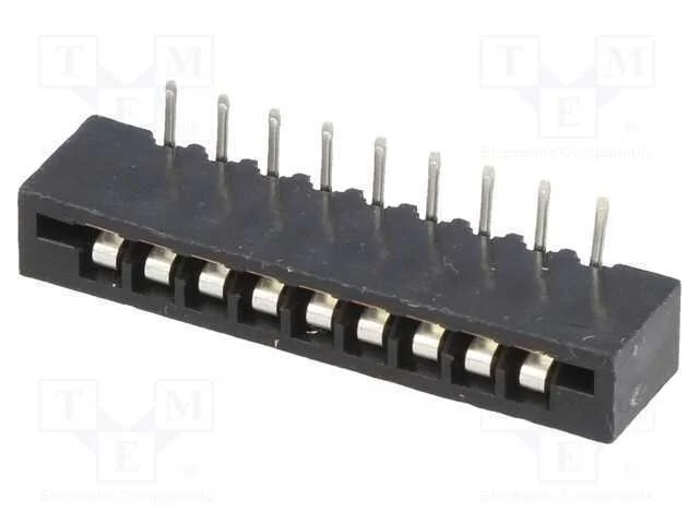 Conector: Ffc/Fpc, Angulares 90, Pin: 9, Non-Zif, Tht, Estanhado