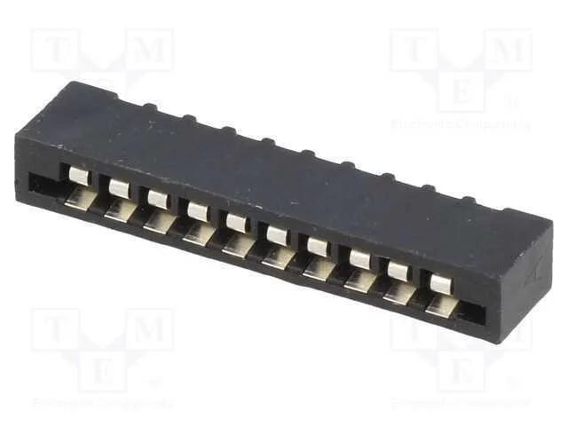 Conector: FFC/FPC, simples, PIN: 10, Non-ZIF, THT.