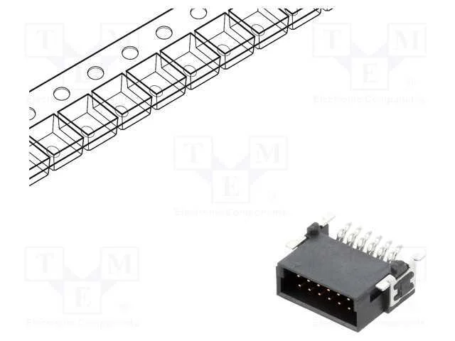 Conector: Placa-Placa, Macho, Pin: 12, 1,27mm, -55÷125c, Ul94v-0