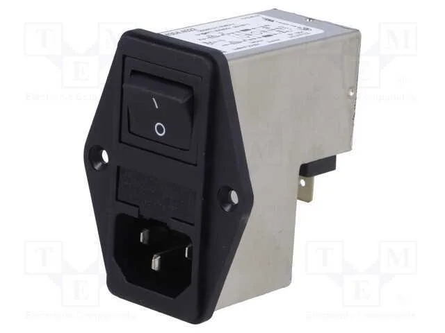 Conector: de alimentação, tomada, macho, 2A, 250V.