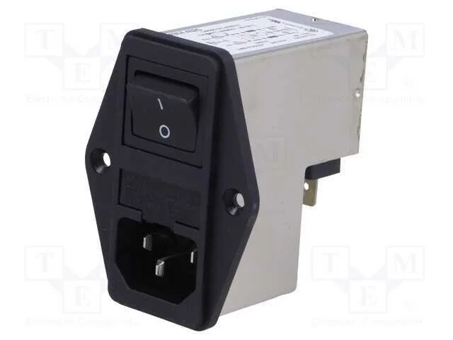 Conector: de alimentação, tomada, macho, 10A, 250.