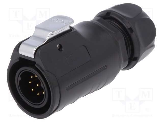 Conector: Redondos, Ficha, Tamanho 20, 02, Macho, Pin: 9, com Trinco