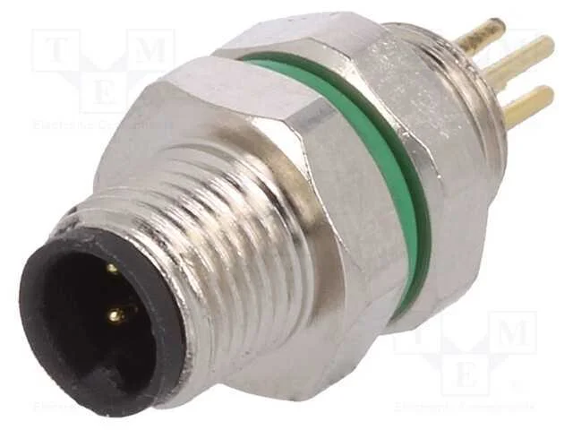 Conector: M5, Tomada, Macho, Tht, para Painel,Porca de Trás, Pin: 4