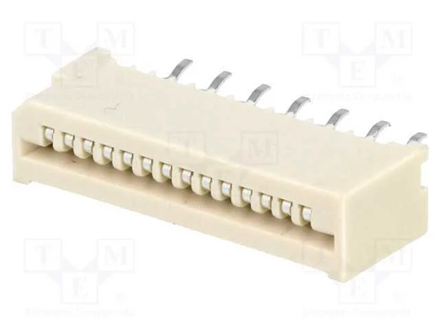 Conector: FFC/FPC, simples, PIN: 14, Non-ZIF, THT.