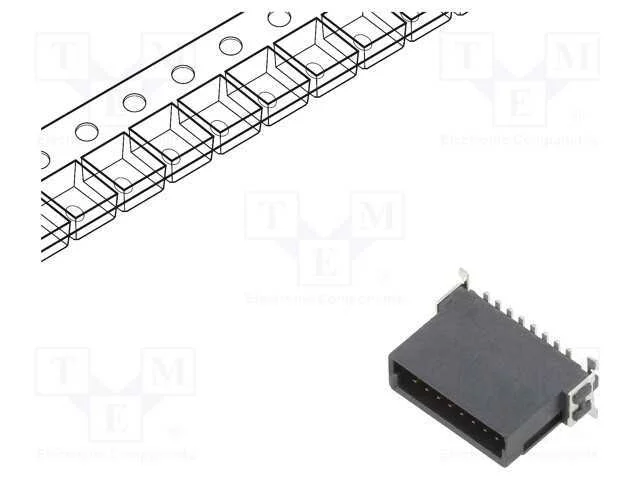 Conector: Placa-Placa, Macho, Pin: 16, 1,27mm, -55÷125c, Ul94v-0