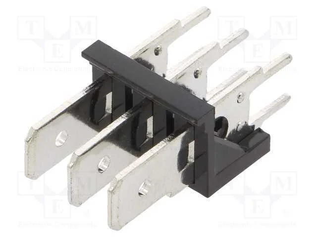 Conetor: listel de conectores, 6,3mm, THT, 250V, .