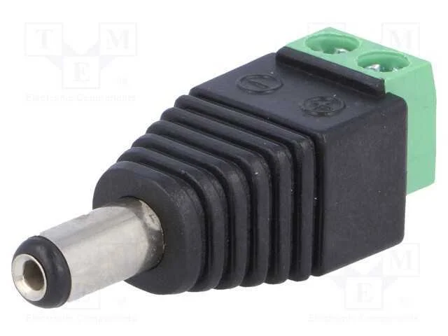 Passo: adaptador, 5,5/2,1mm, 5,5mm, 2,1mm, termin.
