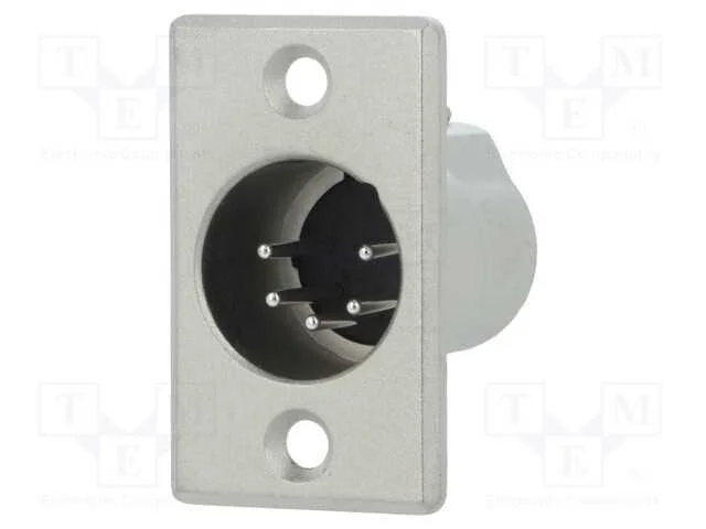 Tomada, Xlr, Macho, Pin: 5, Simples, Contactos Torneados, Solda