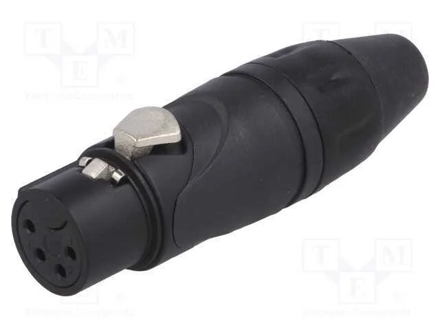 Ficha, Xlr, Fêmea, Pin: 4, Simples, com Cabo, Solda, Estanhado, 133v
