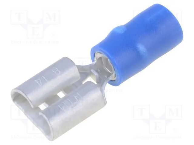 Conetor: plano, 6,3mm, 0,8mm, macho, 2mm2, cerrar.